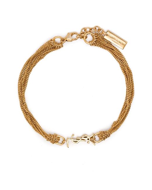 Saint Laurent Cassandre チェーンブレスレット White