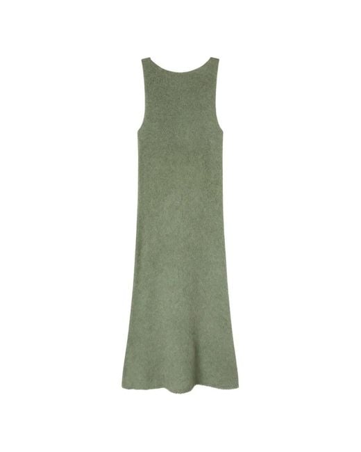 RETORI Green Brushed Cashmere Maxi Dress