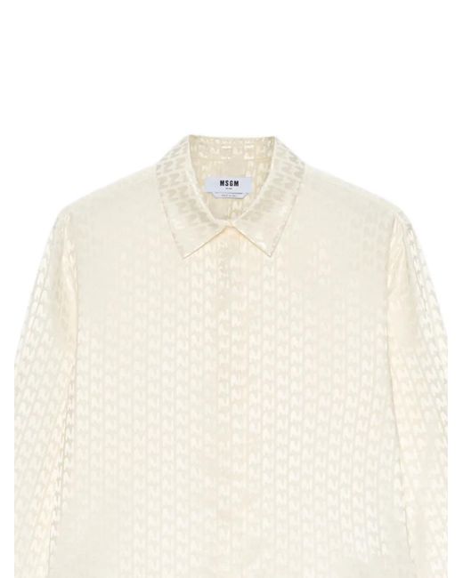 MSGM White Patterned Shirt