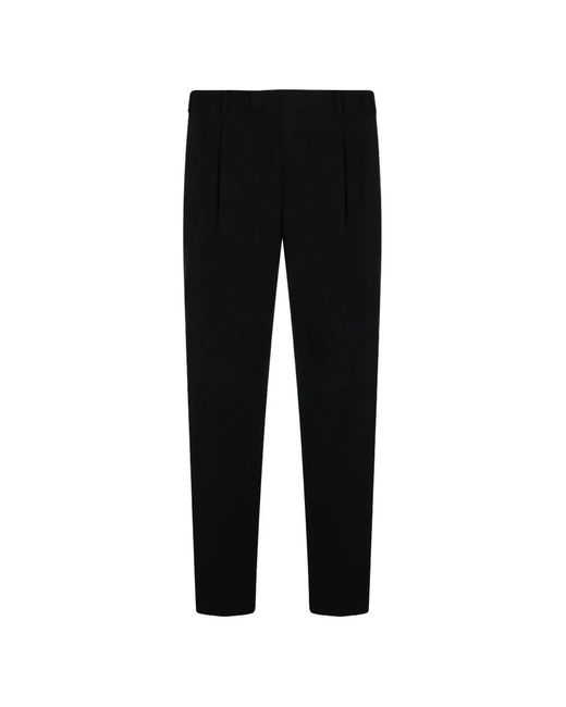 PT Torino Black Pantalon À Design Plissé for men