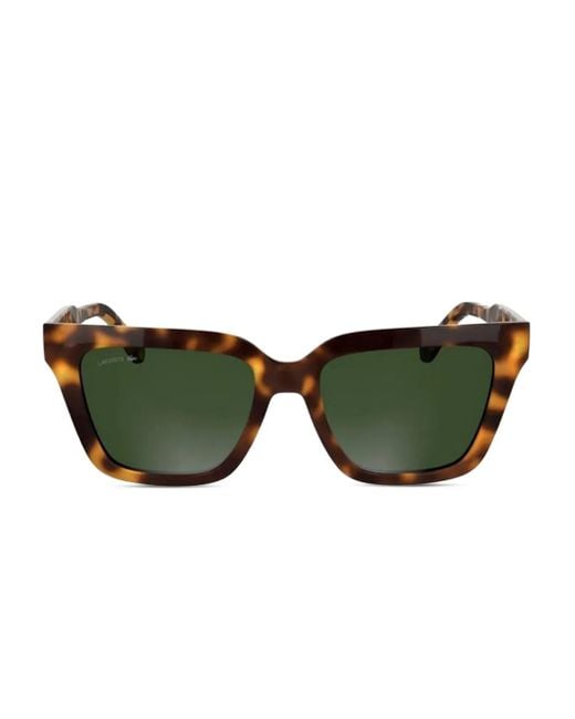 Lunettes De Soleil À Monture Effet Écaille De Tortue Lacoste en coloris Green