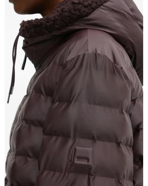 Rains Lohja W3T3 Jack Met Capuchon En Textuur in het Brown