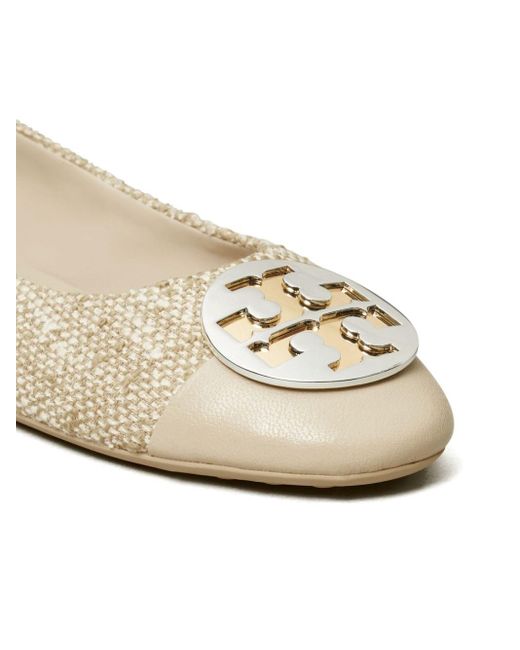 Tory Burch Natural Claire Ballerina Shoes
