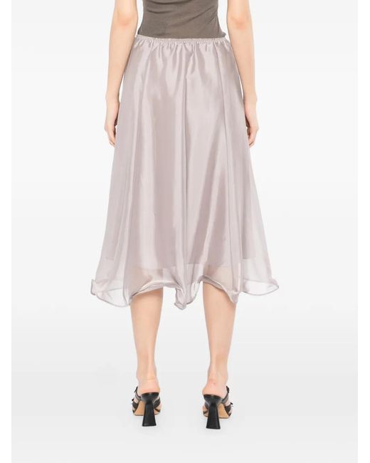 JNBY Gray Layered Midi Skirt