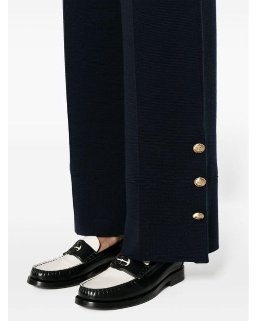 Pantalones anchos con motivo Interlocking G Gucci de color Blue
