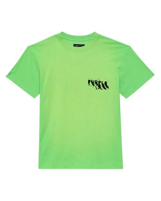 Purple Brand Green Graphic-print Cotton T-shirt for men