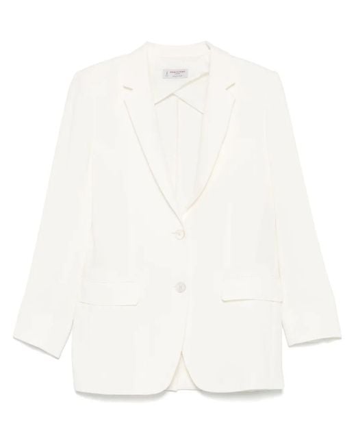 Blazer Con Botones Alberto Biani de color White
