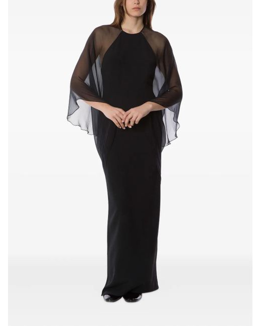 Abito Da Sera Con Mantella di Alberta Ferretti in Black