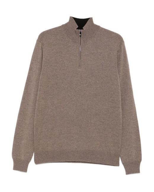 Corneliani Pullover mit Reißverschluss in Brown für Herren