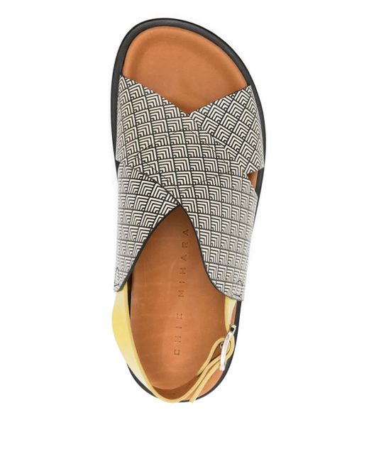 Chie Mihara Natural Flache Yaneti Sandalen