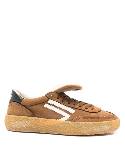 PURAAI Polly Sneakers Met Lus in het Brown
