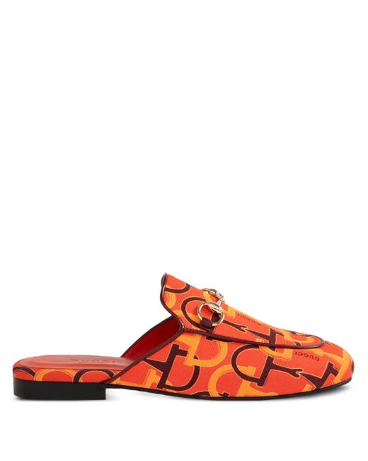 Gucci Red Princetown Mules