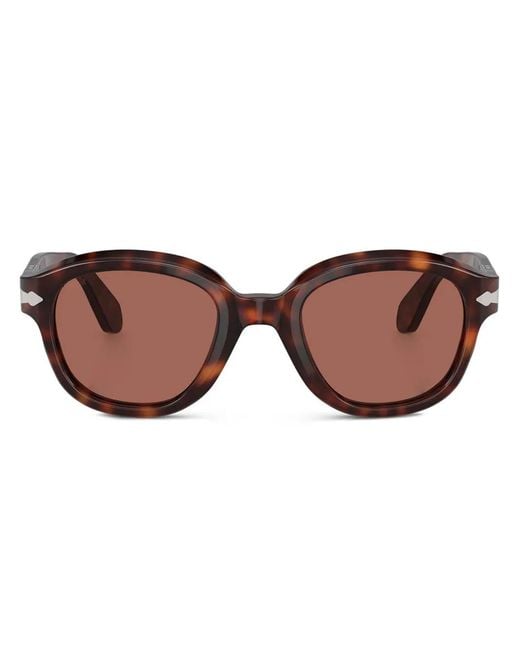 Persol Brown Round-Frame Sunglasses
