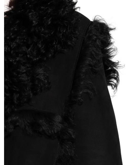 The Attico Black Shearling Coat