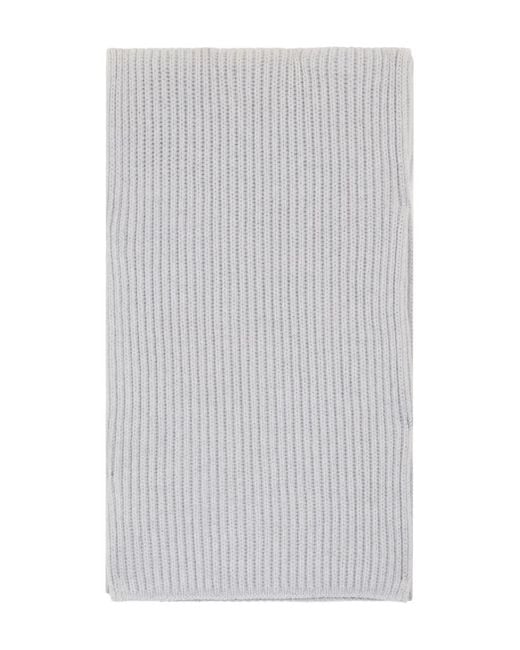 Malo Gray Ribbed Scarf for men