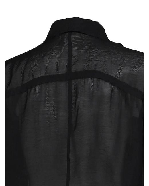 XLIM Black Zip-Up Cropped Shirt for men