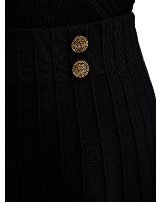 Guess Black Button-Detailed Mini Skirt