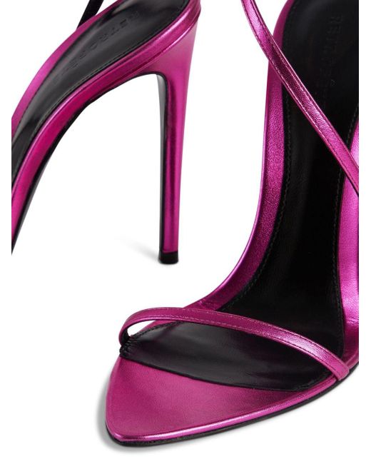 retroféte Pink Naomi 110mm Leather Sandals