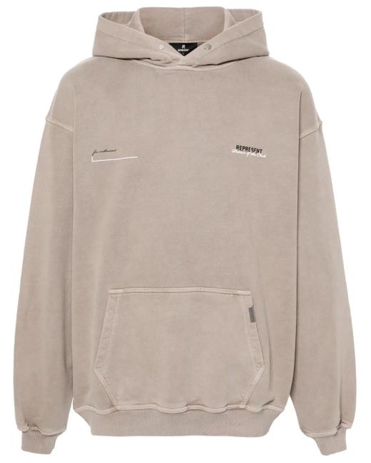 Felpa Patron Of The Club Con Cappuccio di Represent in Gray da Uomo