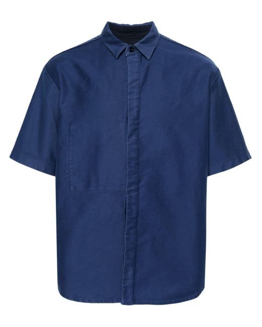 Sacai Blue Moleskin Cotton Shirt for men