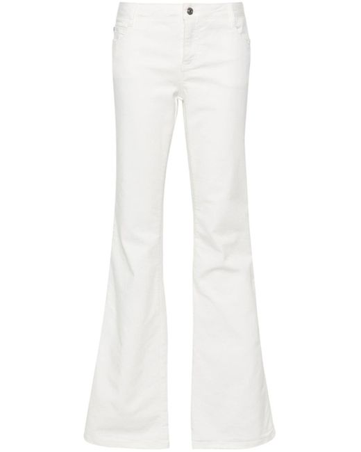 Ermanno Scervino White Logo-patch Bootcut Jeans