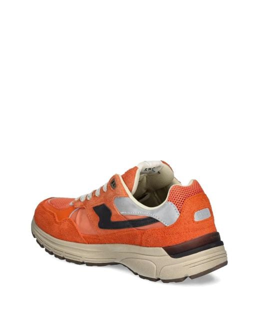 Stepney Workers Club Orange Baskets À Empiècements En Daim for men