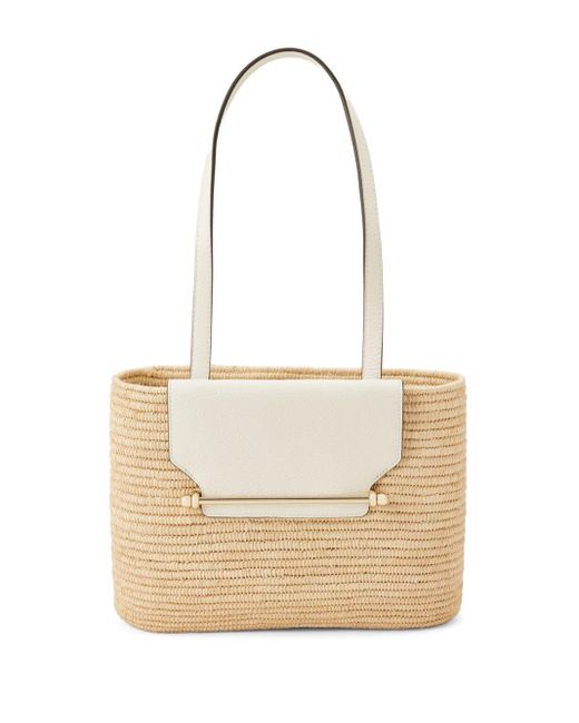 Strathberry White Small The Basket Tote Bag
