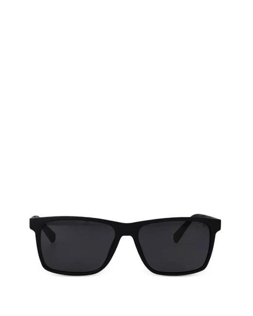 Calvin Klein Black Logo-Plaque Sunglasses for men