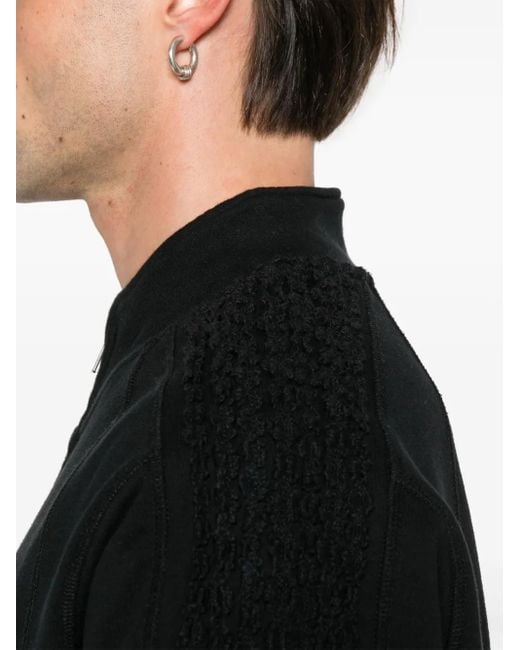 Arte' Black Flower Tape Jacket for men