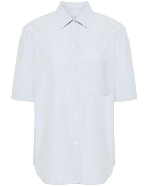 Totême  White Short-sleeve Poplin Shirt