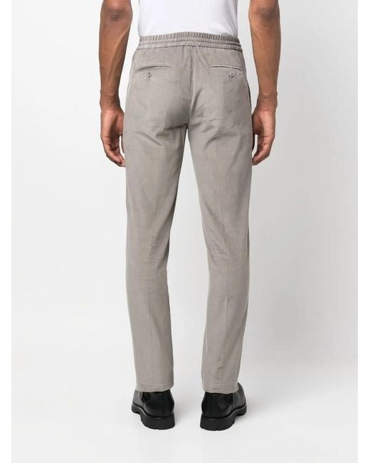 Brioni Gray Drawstring-Waist Trousers for men