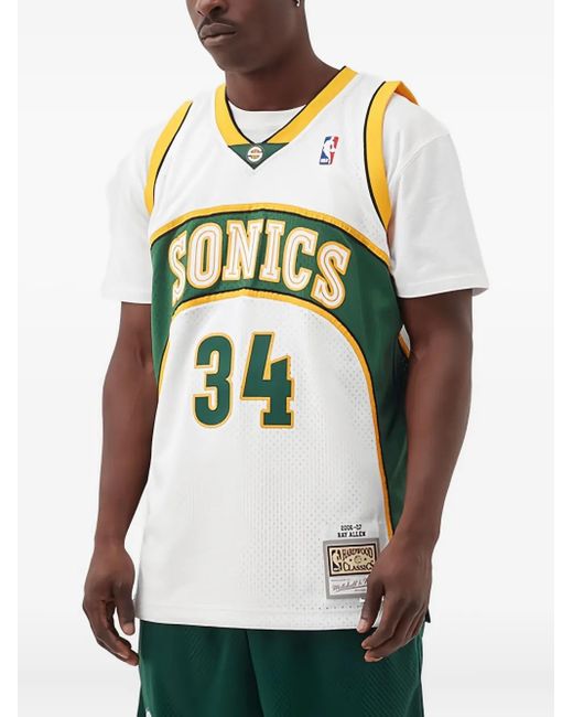Mitchell & Ness White Nba Swingman "Supersonics 2006 Ray Allen" Jersey for men