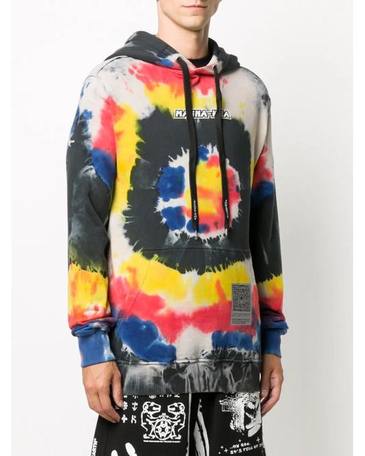 Mauna Kea Blue Tie-Dye Hooded Sweatshirt for men