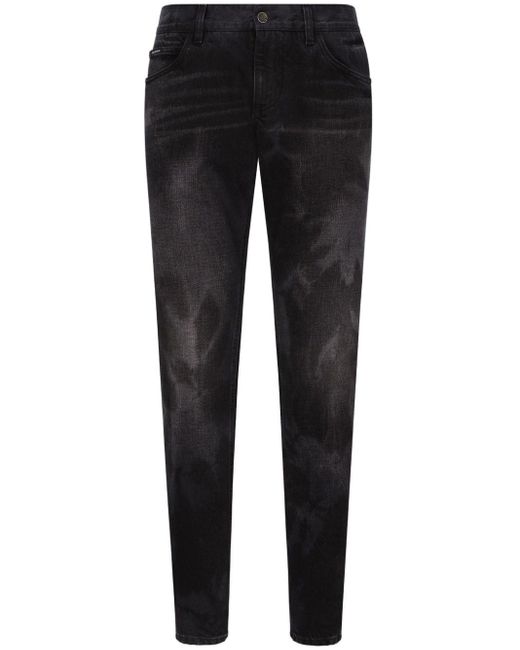 Jeans dritti di Dolce & Gabbana in Black da Uomo