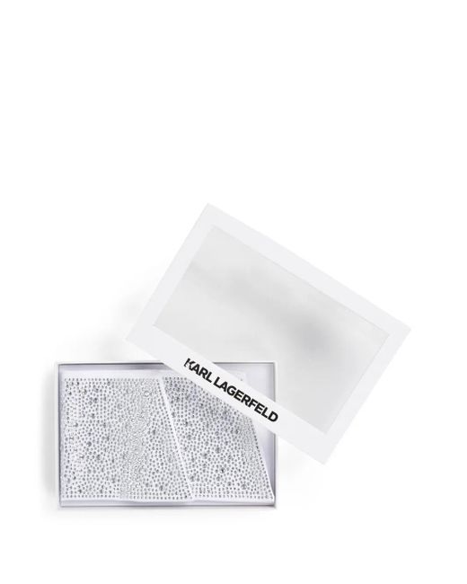 Karl Lagerfeld White Embellished Sleeve Cuffs