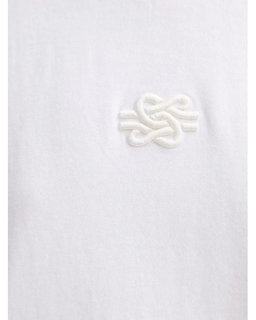 Filling Pieces White Embroidered-Logo T-Shirt