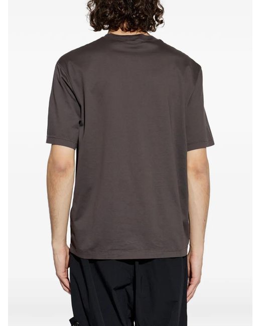 Stone Island Gray Star-Print T-Shirt for men