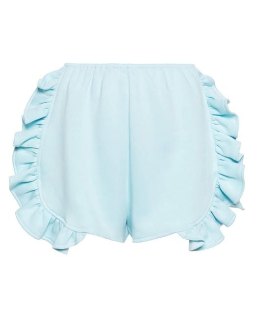 Ioana Ciolacu Blue Gerüschte Baby Peony Shorts