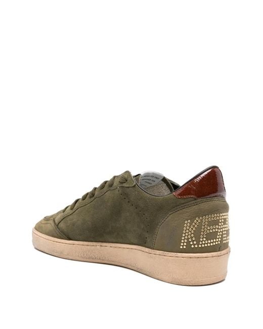 Golden Goose Deluxe Brand Green Star-Embellished Sneakers for men