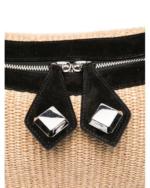 MINOBOSSI Metallic Small Anna Woven Shoulder Bag