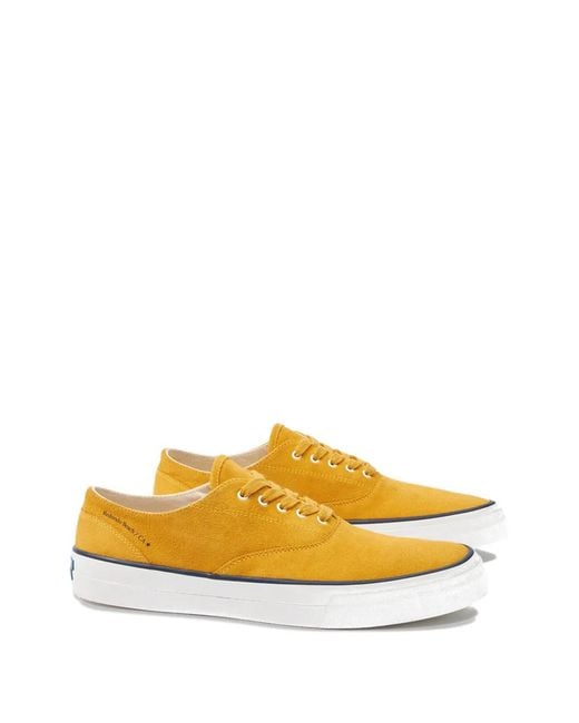 Fortela Yellow Lace-Up Redondo Suede Trainers for men