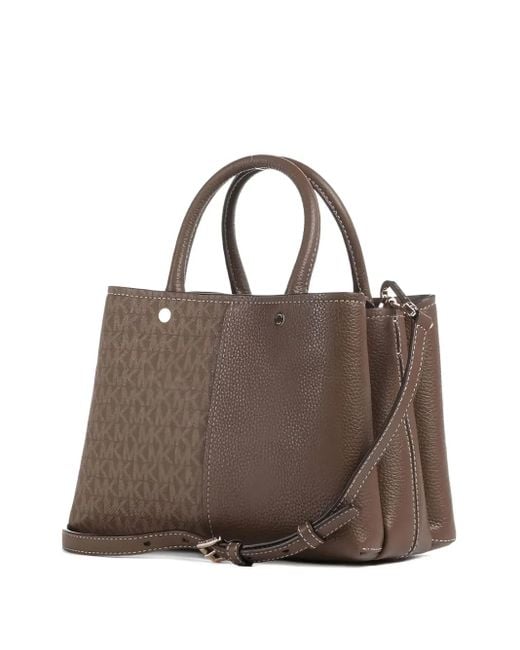 Michael Kors Brown Monogram-Pattern Tote Bag