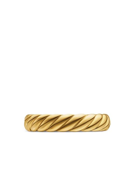 David Yurman Metallic 18Kt Sculpted Cable Band Ring (4.6Mm)