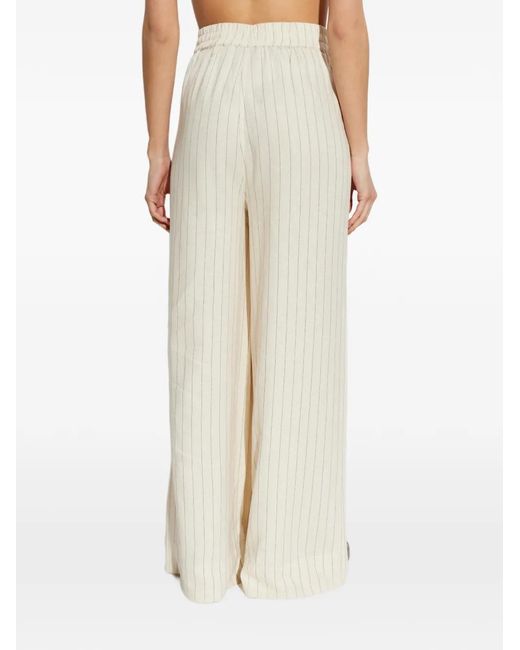 Gestuz White Pinstripe Elasticated Trousers