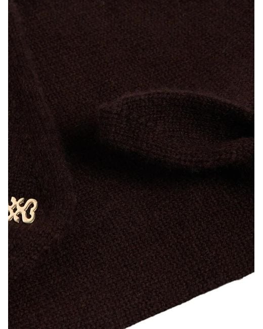 Sandro White Wool Pull Through Scarf