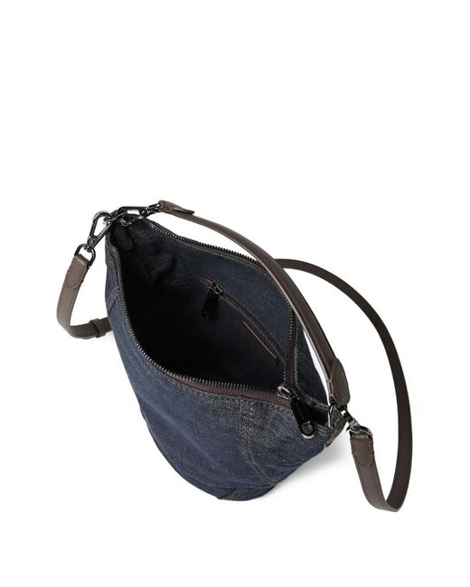Brunello Cucinelli Blue Small Bc Duo Denim Bucket Bag