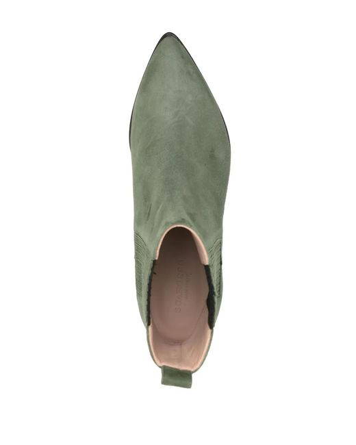Scarosso Green Oliva Suede Ankle Boots