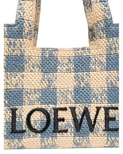 Loewe Blue Medium Font Bag