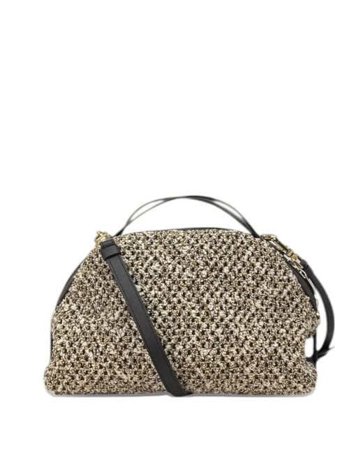 Borbonese Gray Small Bowler Shoulder Bag