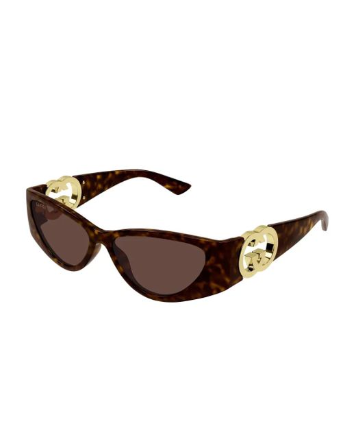 Gucci Brown Cat-Eye Frame Sunglasses
